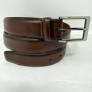 Penguin Munsingwear Men Belt 36 Brown Leather Adjustable Belt Buckle Accessories